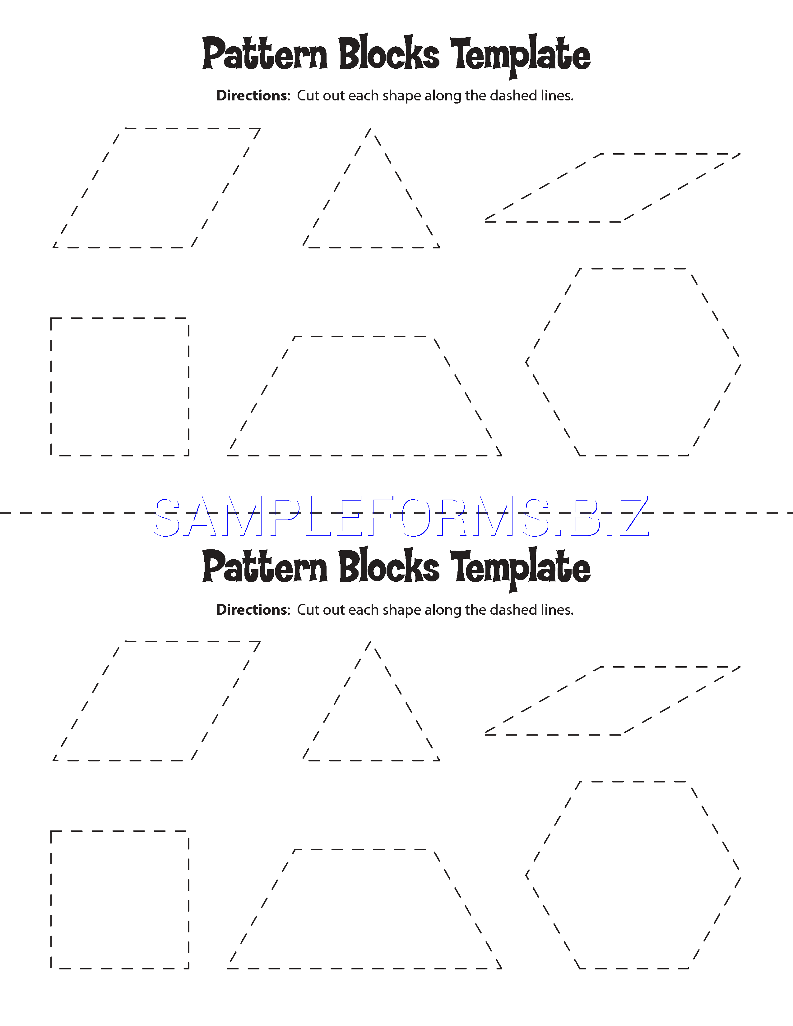 Preview free downloadable Pattern Block Template 2 in PDF (page 1)